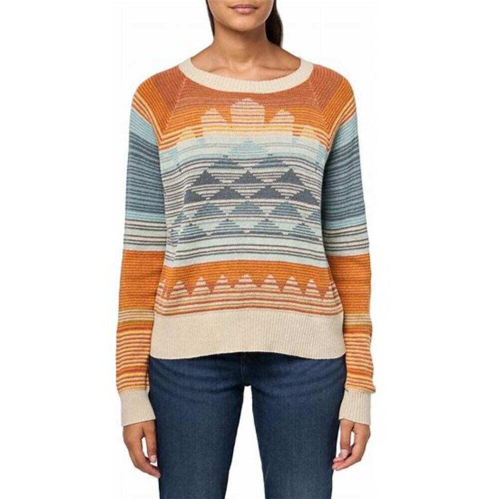 SOLD Womens Pendleton Cotton Pullover Knit Raglan Sweater